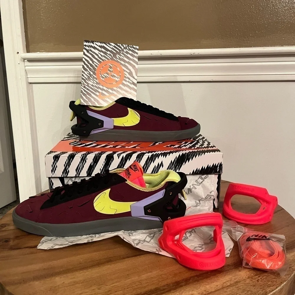 Nike x ACRONYM Blazer Low leather trainers